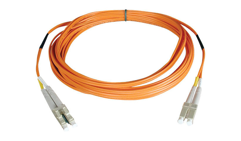 Tripp Lite (Eaton) N520-03M 3m (9.8ft) LC to LC Multimode Duplex Fiber Patch Cable, 50/125, PVC, OFNR, Orange