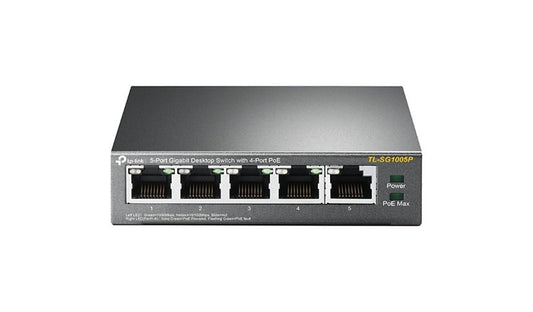 TP-Link TL-SG1005P 5-Port Gigabit Unmanaged Switch, 4x PoE+, 65W