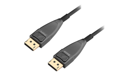 SIIG DisplayPort Active Optical Cable (AOC), 4K, Latched, Matte Black, 66 ft