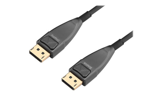 SIIG DisplayPort Active Optical Cable (AOC), 4K, Latched, Matte Black, 98 ft