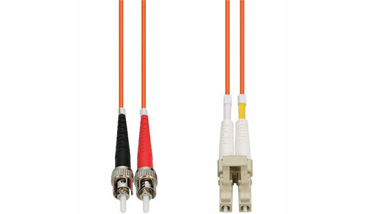 Proline PRO-ST-LC-9M6MMF 9m (29.5ft) ST to LC OM1 Multimode Duplex Fiber Patch Cable, 62.5/125, OFNR Riser, Orange