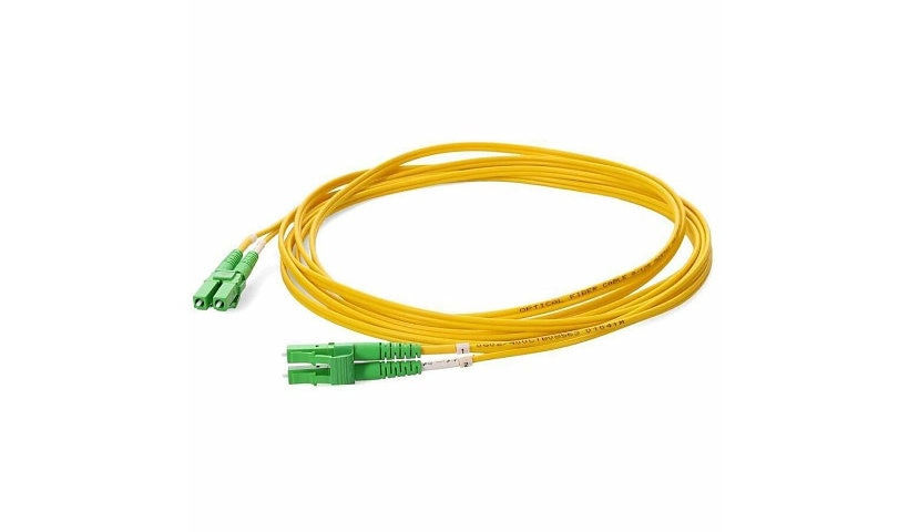 Proline PRO-ALC-ALC-2M9SMF 2m (6.6ft) Angled LC to Angled LC OS2 Single Mode Duplex Fiber Patch Cable, 9/125, OFNR Riser, Yellow