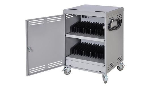 Spectrum Connect30 Cart with Power Switch, 30 Devices, Warm Gray, 55473-CBR