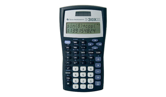 Texas Instruments TI-30X IIS 2-Line Scientific Calculator, Black, 30XIIS/BK/AN