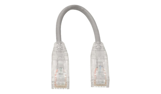 Tripp Lite N201-S8N-GY Cat6 Slim Snagless UTP Ethernet Patch Cable 8 in Gray