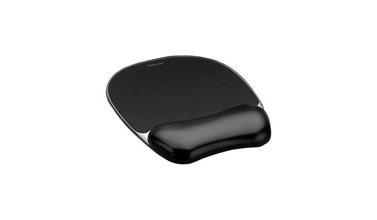 Fellowes Gel Crystals Mouse Pad with Wrist Pillow Black 9112101