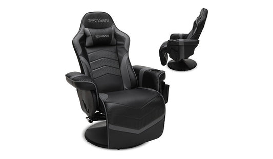 RESPAWN 900 Racing Gaming Chair with Footrest, Gray, RSP-900-GRY
