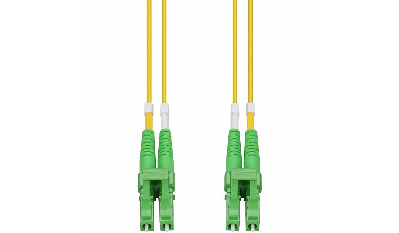 Proline PRO-ALC-ALC-3M9SMF 3m (9.8ft) Angled LC to Angled LC OS2 Single Mode Duplex Fiber Patch Cable, 9/125, OFNR Riser, Yellow