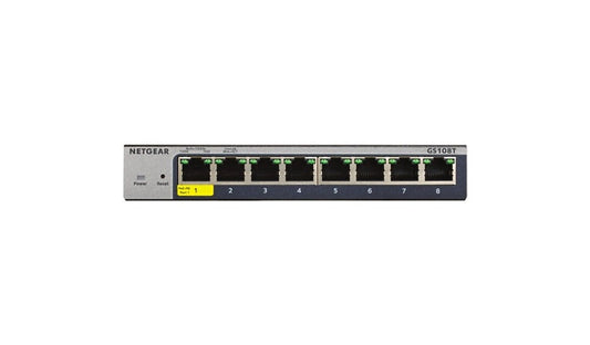 Netgear GS108T-300NAS 8-Port Gigabit Smart Managed Pro Switch, PoE Powered