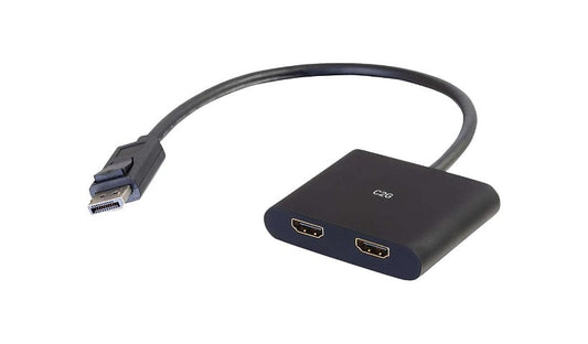 C2G DisplayPort 1.2 MST Hub for Two HDMI Displays, 4K 60Hz / 4K 30Hz, M/F