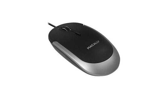 Macally UCDYNAMOUSESG Silent USB-C Wired Optical Mouse Space Gray