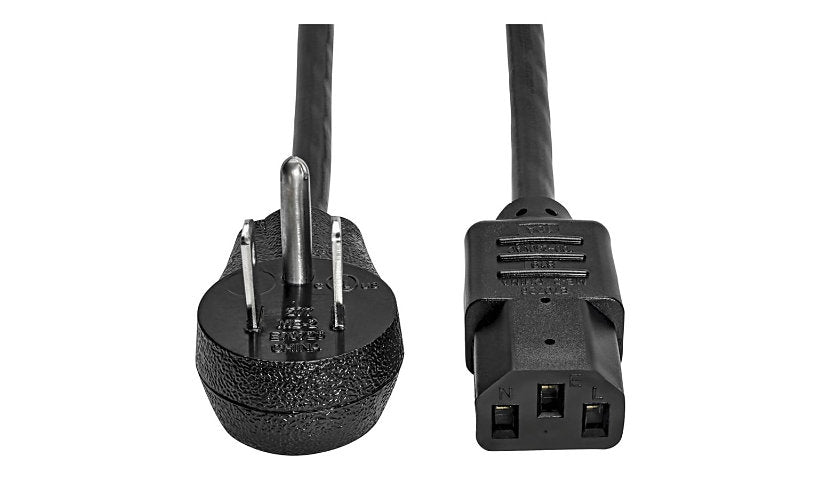 Tripp Lite P006-003-15D Right-Angle NEMA 5-15P to C13 Computer Power Cord 3 ft