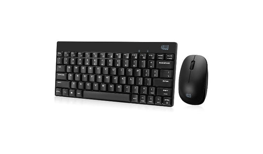 Adesso WKB-1100CB Mini 2.4GHz Keyboard Mouse Set Spill Resistant 1 Year