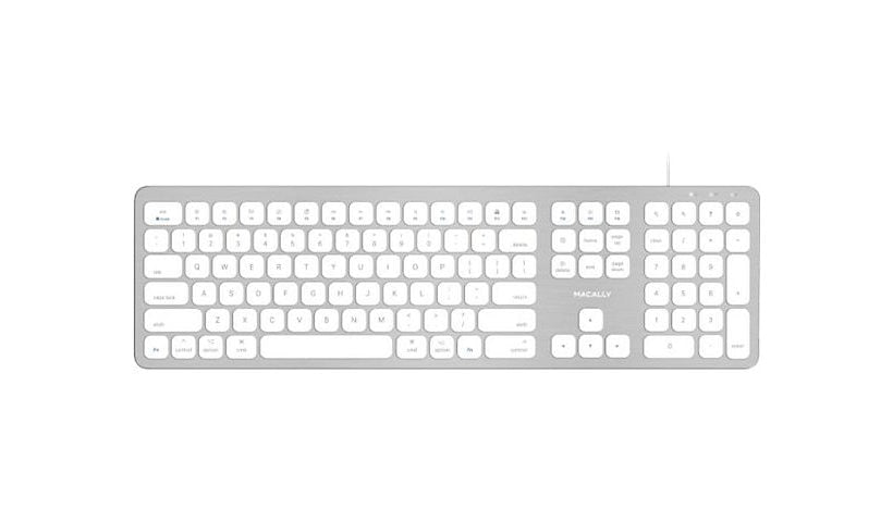 Macally WKEYHUBMB Ultra Slim Mac Keyboard 2 Port USB Hub Brushed Metal