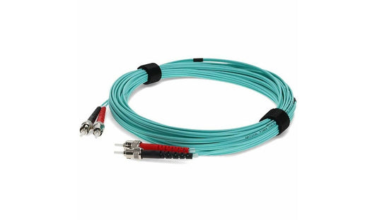 Proline PRO-ST-ST-3M5OM4 3m (9.8ft) ST to ST OM4 Multimode Duplex Fiber Patch Cable, 50/125, OFNR Riser, Aqua