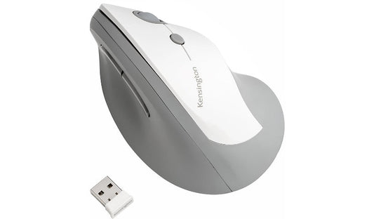 Kensington Pro Fit Ergo Vertical Wireless Mouse 46.7 Degree Gray K75520WW