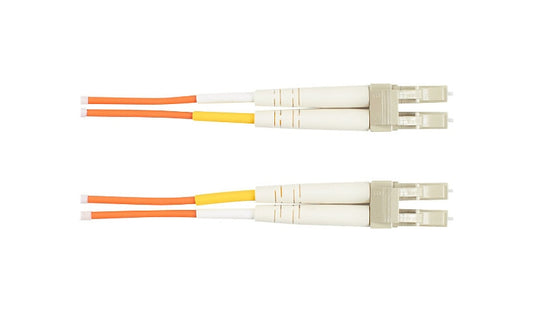 Black Box EFN110-002M-LCLC 2m (6.6ft) LC to LC Multimode Duplex Fiber Patch Cable, 62.5/125, Ceramic Connectors, Riser