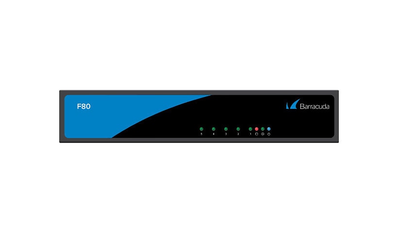Barracuda CloudGen Firewall F80B BNGF80B, 2 Gbps, Wi-Fi, 5 x 1G