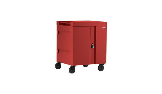 Bretford Cube TVC32 Pre-Wired USB-C Cart, 32 Devices, Red, TVC32USBC-RED
