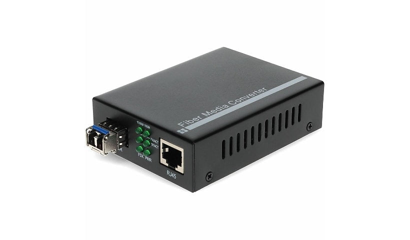 Proline 10/100/1000Base-TX RJ-45 to 1000Base-LX LC Single Mode Media Converter, 1310nm, 10km, PRO-GMC-LX-LC