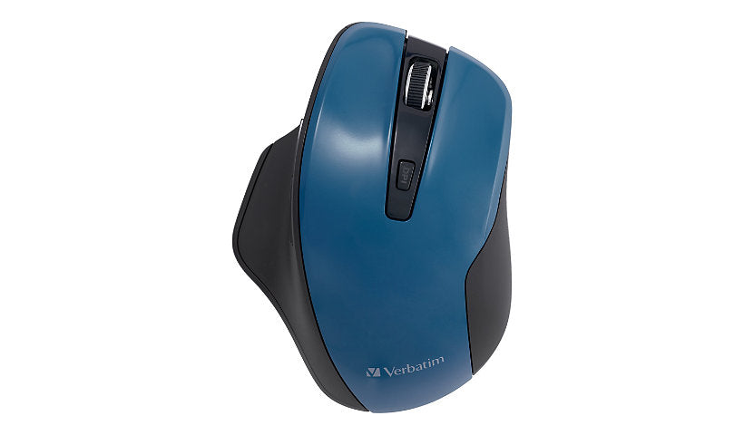Verbatim 70244 Silent Ergonomic Wireless Blue LED Mouse Dark Teal 1 Year