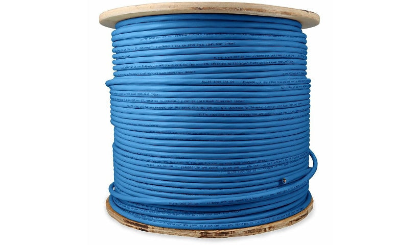 Proline PRO-CAT6ABULK1K-BE Cat6A Bulk Cable 1000 ft Non-Terminated UTP PVC Blue