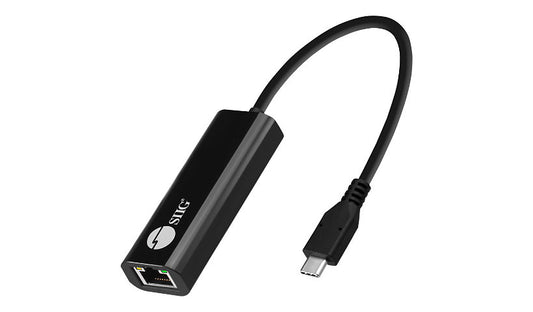 SIIG USB-C to 2.5G Ethernet Adapter, RTL8156, USB 3.1, Black