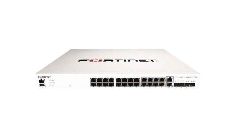 Fortinet FortiSwitch M426E-FPOE 24-Port PoE Switch, 8x 2.5G PoE++, 4x SFP+