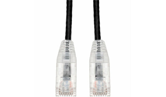 Proline PRO-7FSLCAT6-BK Cat6 Slim Snagless UTP Ethernet Patch Cable 7 ft