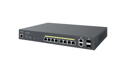 EnGenius Cloud ECS1112FP 8-Port Gigabit PoE+ Switch, 2x SFP, 130W