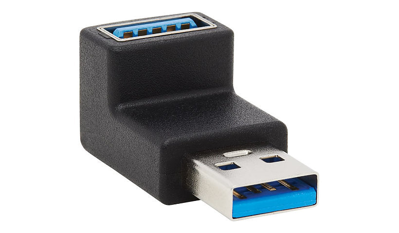 Tripp Lite USB 3.0 Up-Angle Adapter, USB-A M/F, 5Gbps, Molded, Black