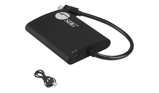 SIIG 1x2 Mini DisplayPort 1.2 to Dual DisplayPort MST Splitter, 4K, TAA