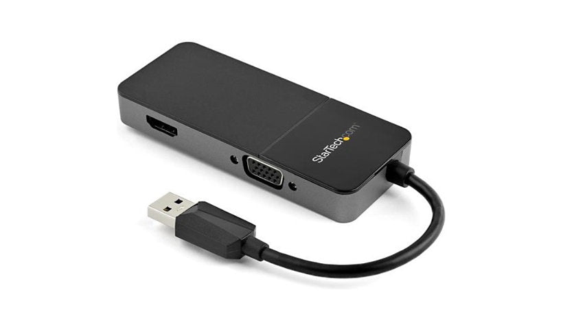 StarTech.com USB 3.0 Dual Monitor Adapter, HDMI 4K 30Hz + VGA 1080p