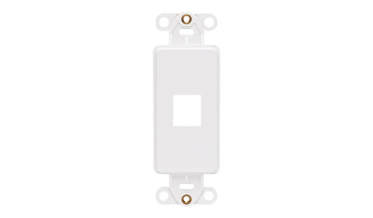 Eaton Tripp Lite Decora Style Center Plate Insert, Vertical, 1 Port, White, N042D-001V-WH