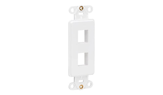 Eaton Tripp Lite Decora Style Center Plate Insert, Vertical, 2 Ports, White, N042D-002V-WH