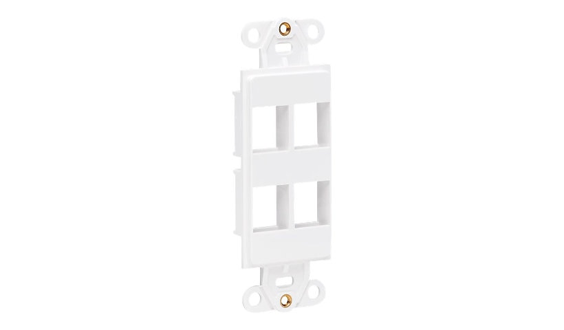 Eaton Tripp Lite Decora Style Center Plate Insert, Vertical, 4 Ports, White, N042D-004V-WH