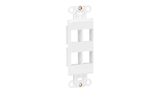 Eaton Tripp Lite Decora Style Center Plate Insert, Vertical, 4 Ports, White, N042D-004V-WH