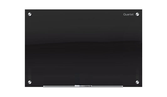 Quartet Infinity 72 x 48in Frameless Glass Dry-Erase Board, Black, G7248B-A
