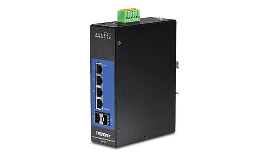 TRENDnet TI-G642I 6-Port Industrial Gigabit L2 Managed DIN-Rail Switch, 2 SFP