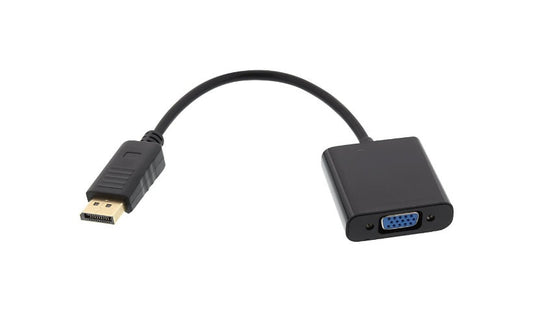 Axiom DisplayPort to VGA Adapter, 1080p, DP 1.1a, Male/Female, Black