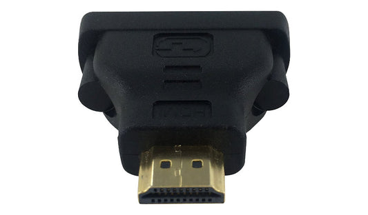 Axiom HDMI Male to DVI-I Female Adapter, Dual Link, Gold Plated, Black