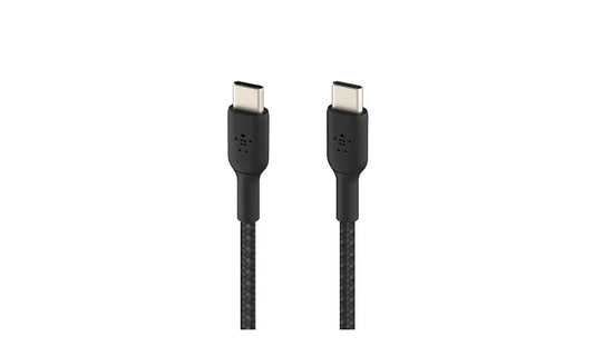 Belkin USB-C Cable, 60W Fast Charging, Braided, 480 Mbps, 1 m (3.3 ft), Black
