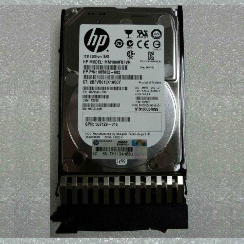 HPE 757387-001 1TB SAS 6G 7.2K RPM 2.5in SFF DP Midline HDD for ProLiant G4-G7