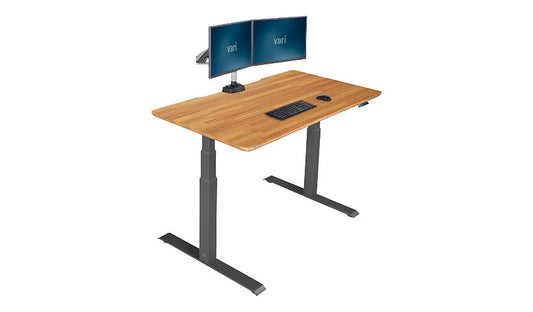 VARIDESK (VARI) Electric Standing Desk, 60x30in, Butcher Block, 400814
