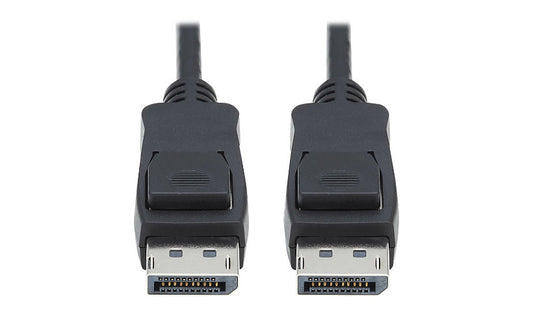 Tripp Lite DisplayPort 1.4 Cable, 8K, HDR, Latching, Male/Male, Black, 6 ft