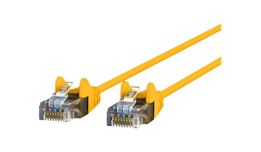 Belkin CE001B05-YLW-S Cat6 Slim Snagless UTP Ethernet Patch Cable 5 ft Yellow