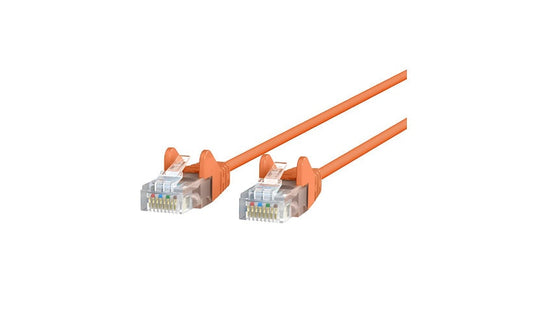 Belkin CE001B03-ORG-S Cat6 Slim Snagless UTP Ethernet Patch Cable 3 ft Orange