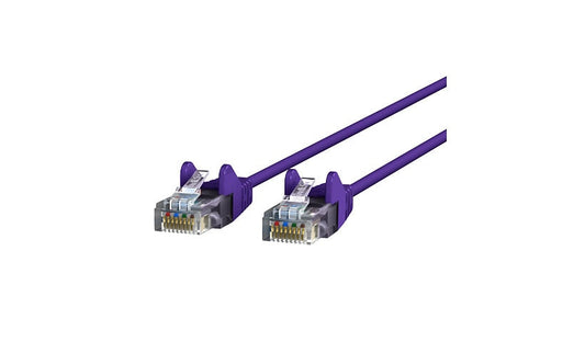 Belkin CE001B03-PUR-S Cat6 Slim Snagless UTP Ethernet Patch Cable 3 ft Purple
