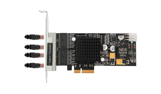 SIIG LB-GE0811-S1 4-Port Gigabit PoE+ PCIe 2.1 x4 Card, Intel I350-T4