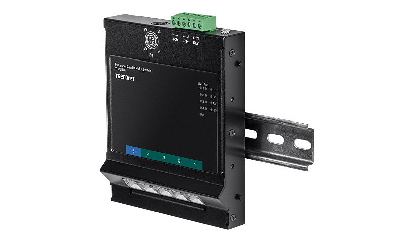 TRENDnet TI-PG50F Front Access PoE+ Switch, 4 PoE+ + 1 Gigabit, 120W, IP50